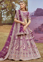 Load image into Gallery viewer, Purple Silk Lehenga Choli For Wedding
