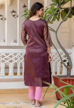 Load image into Gallery viewer, Purple Silk Long Tunic
