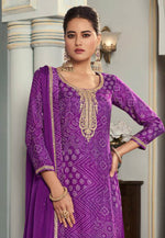 Load image into Gallery viewer, Purple Silk Pakistani Suit
