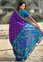 Purple Silk Patola Saree