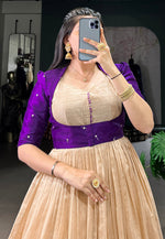 Load image into Gallery viewer, Purple Silk Printed Gown
