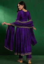 Load image into Gallery viewer, Purple Silk Readymade Anarkali Suit
