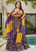Load image into Gallery viewer, Purple Silk Readymade Anarkali Suit
