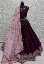 Load image into Gallery viewer, Purple Silk Wedding Lehenga Choli
