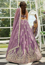 Load image into Gallery viewer, Purple Tissue Lehenga Choli
