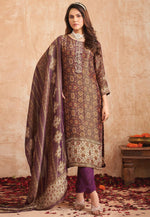 Load image into Gallery viewer, Purple Tissue Pakistani Suit
