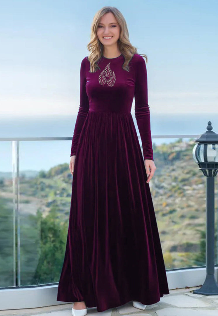 Purple Velvet Gown