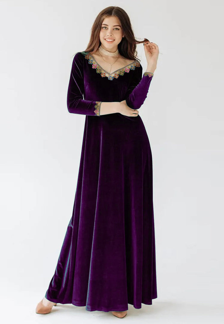 Purple Velvet Gown
