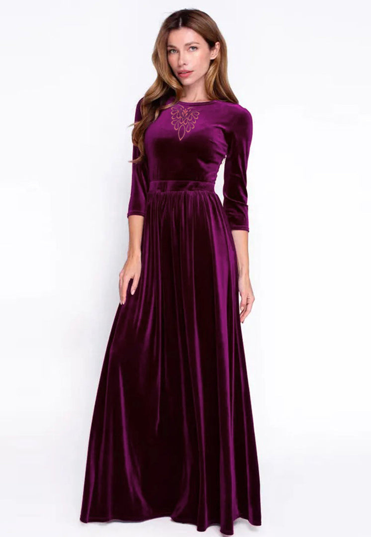 Purple Velvet Gown