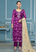 Load image into Gallery viewer, Purple Viscose Pakistani Suit
