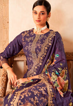 Load image into Gallery viewer, Purple Viscose Palazzo Suit

