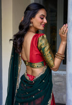 Load image into Gallery viewer, Red Art Silk Circular Lehenga Choli

