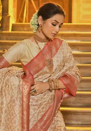 Red Banarasi Silk Saree