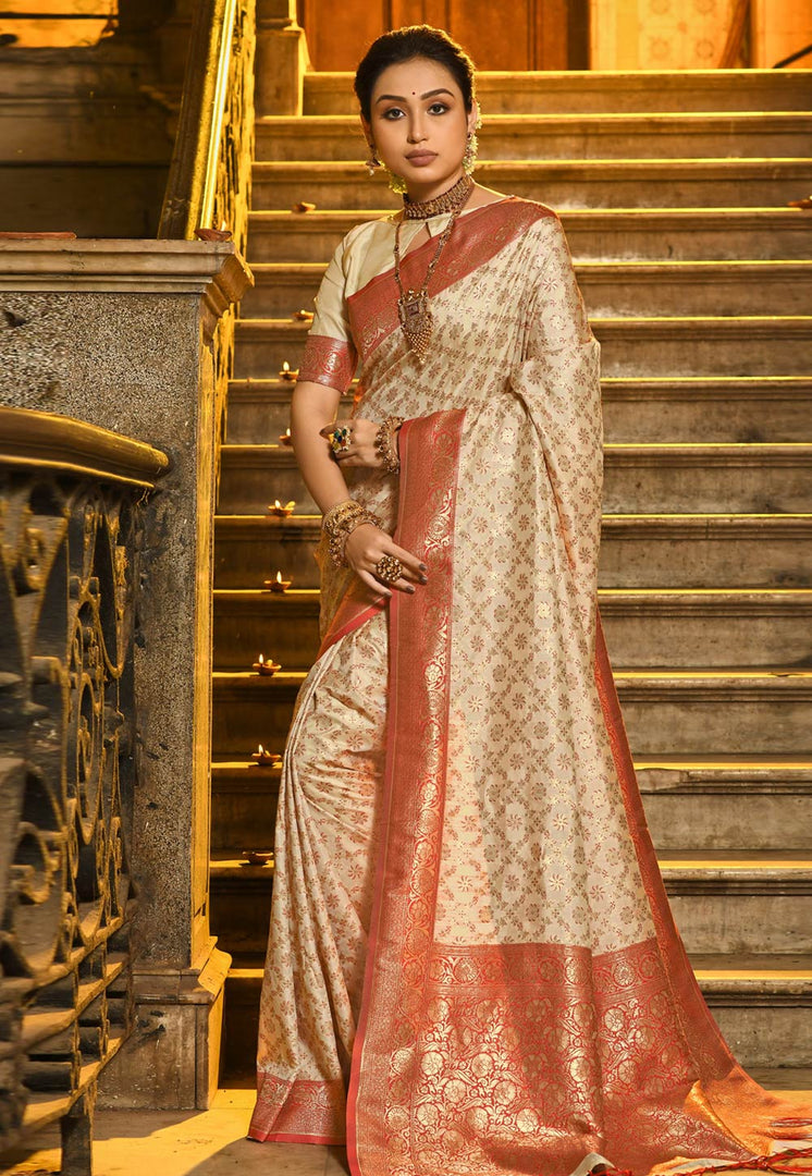 Red Banarasi Silk Saree