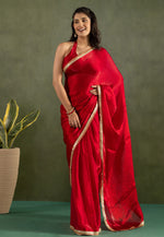 Load image into Gallery viewer, Red Chiffon Saree With Blouse
