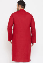 Load image into Gallery viewer, Red Cotton Kurta Pajama
