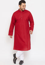 Load image into Gallery viewer, Red Cotton Kurta Pajama
