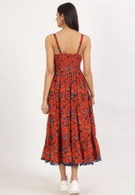 Load image into Gallery viewer, Red Cotton Printed Gown
