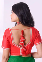 Load image into Gallery viewer, Red Cotton Readymade Blouse

