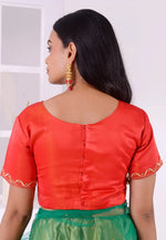 Load image into Gallery viewer, Red Cotton Satin Readymade Blouse
