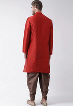 Load image into Gallery viewer, Red Dupion Silk Dhoti Kurta
