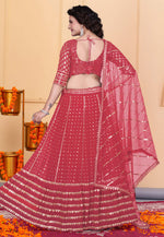 Load image into Gallery viewer, Red Georgette A Line Lehenga Choli
