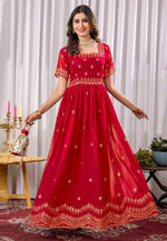 Load image into Gallery viewer, Red Georgette Gown
