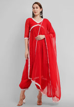 Load image into Gallery viewer, Red Georgette Readymade Punjabi Suit
