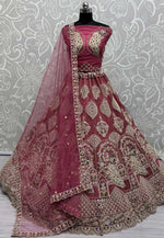 Load image into Gallery viewer, Red Net Net Wedding Lehenga Choli
