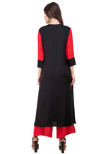 Load image into Gallery viewer, Red Rayon Kurta Set With Palazzo

