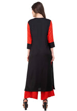 Load image into Gallery viewer, Red Rayon Kurta Set With Palazzo
