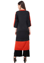 Load image into Gallery viewer, Red Rayon Kurta Set With Palazzo
