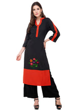 Load image into Gallery viewer, Red Rayon Kurta Set With Palazzo
