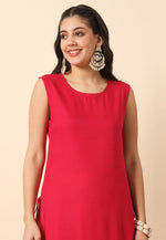 Load image into Gallery viewer, Red Rayon Long Tunic
