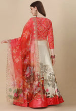 Load image into Gallery viewer, Red Satin Silk A Line Lehenga Choli
