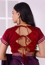 Load image into Gallery viewer, Red Satin Silk Readymade Blouse

