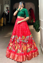 Load image into Gallery viewer, Red Silk Readymade Lehenga Choli
