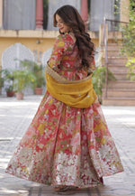 Load image into Gallery viewer, Red Silk Readymade Long Anarkali Suit
