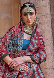 Red Silk Saree With Blouse