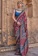 Load image into Gallery viewer, Red Silk Saree With Blouse
