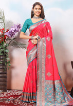 Load image into Gallery viewer, Red Silk Saree With Blouse
