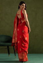 Load image into Gallery viewer, Red Silk Saree With Blouse
