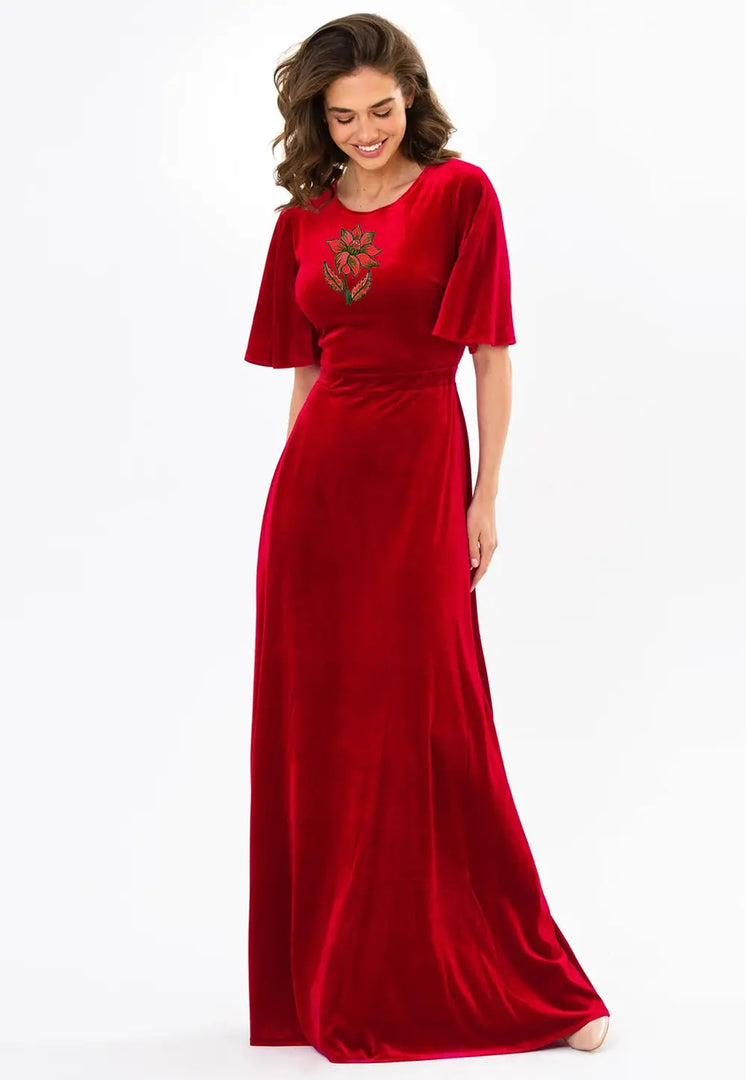 Red Velvet Gown