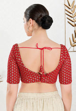 Load image into Gallery viewer, Red Velvet Readymade Blouse

