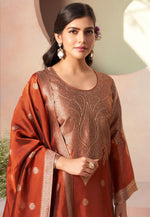 Load image into Gallery viewer, Rust Silk Pant Style Suit
