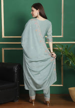 Load image into Gallery viewer, Sea Green Chinon Chiffon Pakistani Suit
