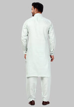 Load image into Gallery viewer, Sea Green Cotton Pathani Suit
