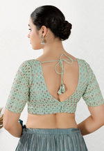 Load image into Gallery viewer, Sea Green Georgette Readymade Blouse
