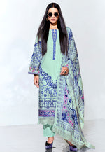 Load image into Gallery viewer, Sea Green Linen Pakistani Suit
