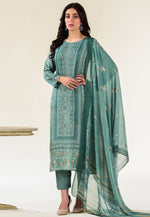 Load image into Gallery viewer, Sea Green Muslin Pant Style Suit
